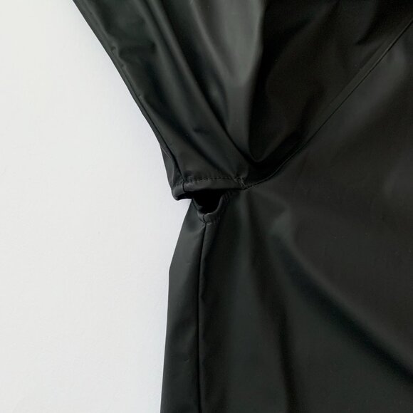 Herschel Supply Co Rain Jacket Coat Black Waterproof Fisherman Hood Snap - Picture 8 of 10